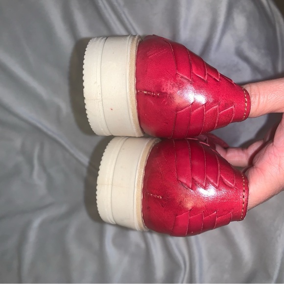 Macarena huaraches Red Woven Flats fisherman  size 9 comfort made in Mexico NEW - Picture 5 of 7